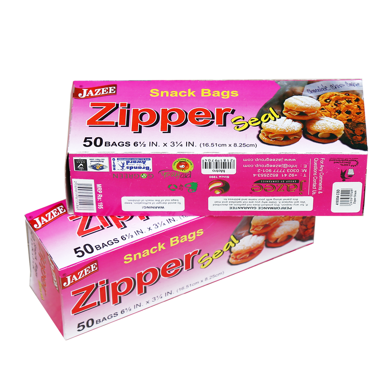 Zipper Seal Snack Bags 50 Bags