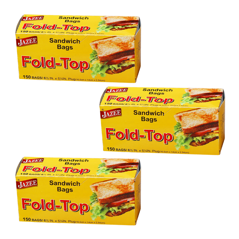 Fold Top Sandwich Bags 150 Bags